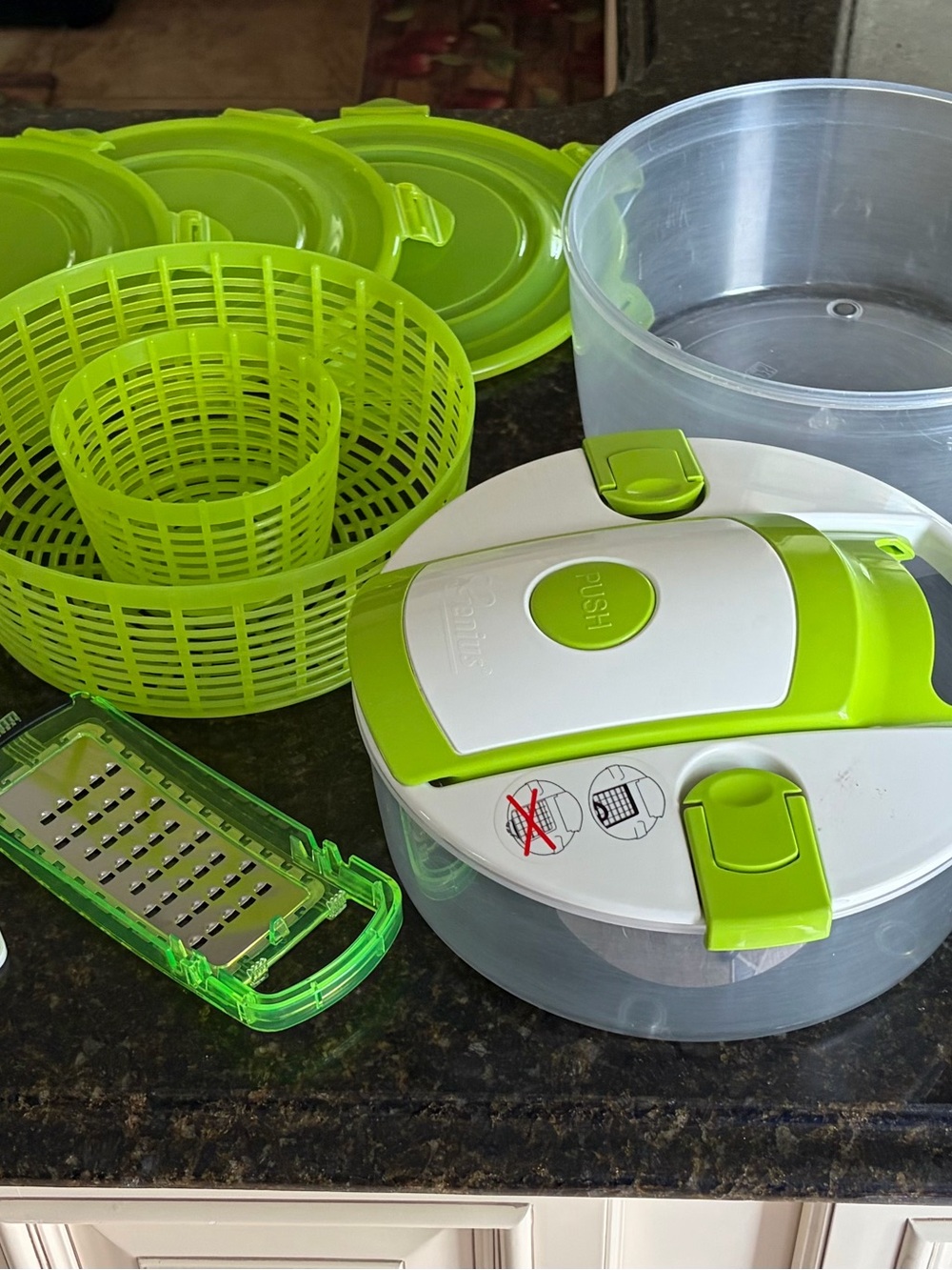 Multi-Function Green Salad Spinner and Food Prep Set